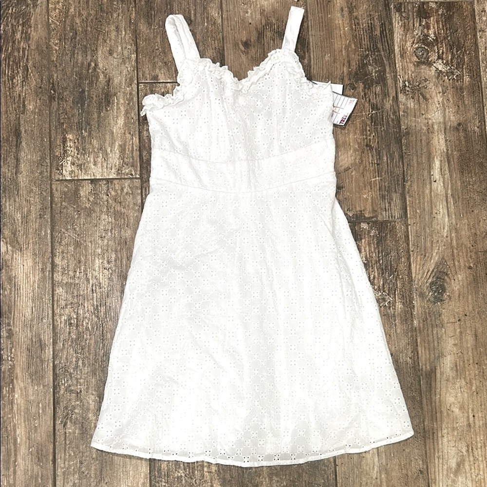 White Sleeveless Girls Sundress
